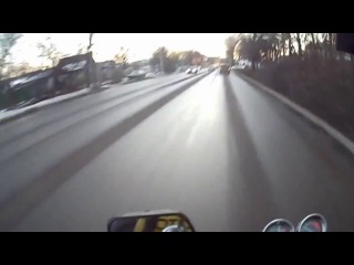 Как я езжу зимой на дорожном мотоцикле))