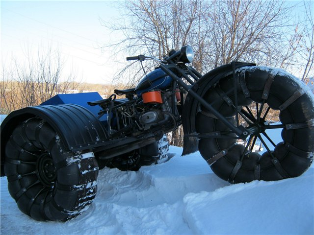 Видео самодельные снегоходы из мотоциклов